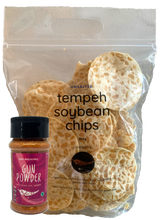Load image into Gallery viewer, tempeh soybean chips soyabean chili powder mofo chili fried chili dodge the bullet final destination gunpowder fire flakes 
